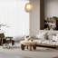 Table basse moderne avec pieds en bois-272332540