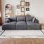 Canapé 102 po Cloud, tissu en velours côtelé, sièges profonds, conception à deux couches, coussin amovible, sans assemblage, combinaison de bricolage pour le salon, la chambre à coucher, la salle de conférence, l’appartement-134448085