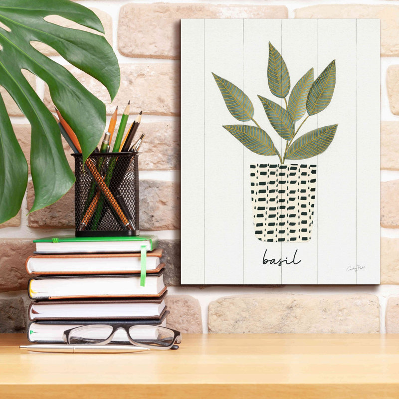«Herb Garden VII» par Courtney Prahl, art mural sur toile, H 16 po x l 12 po x P 0,75 po