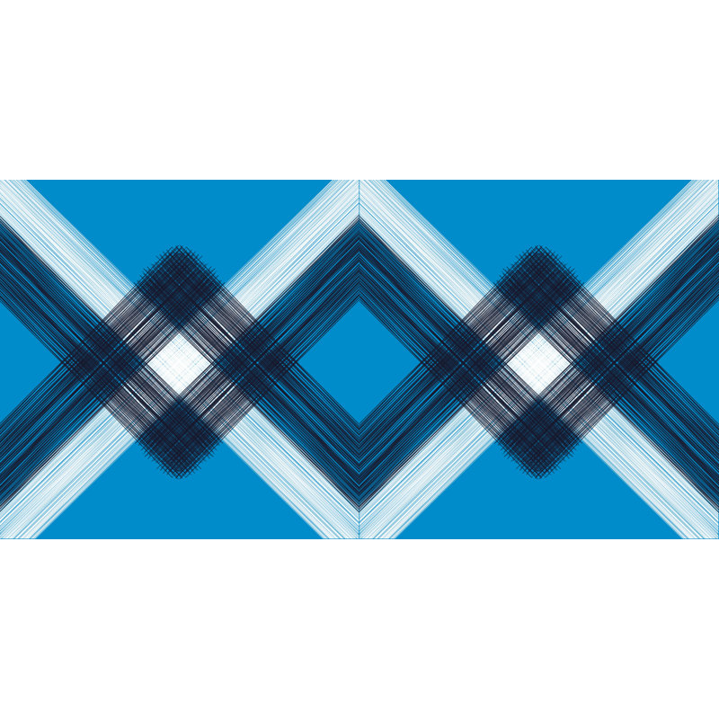 Housse de coussin carrée d’extérieur String art, 20 po x 20 po, Bleu
