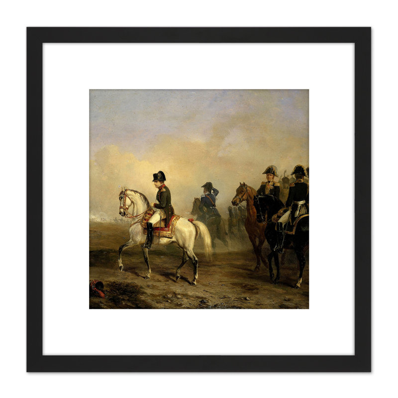 Emperor Napoleon Riding Horse by Horace Vernet - Single Picture Frame Painting
