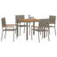 5 Piece Garden Dining Set Poly Rattan-450479877