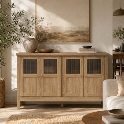 55.1" Sideboard Buffet Cabinet with Adjustable Shelves