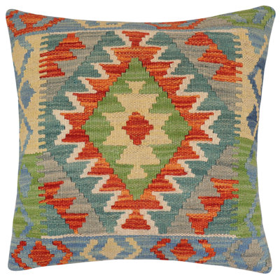 100% Wool Throw Square Pillow Cover & Insert