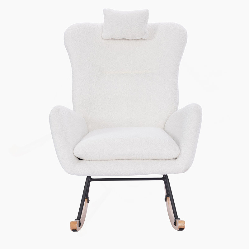 Chaise berçante rembourrée Teddy