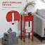 Table d'appoint à 2 niveaux avec tiroir, table de bout étroite avec tablette inférieure, pour le salon ou la chambre à coucher, rouge-93529211