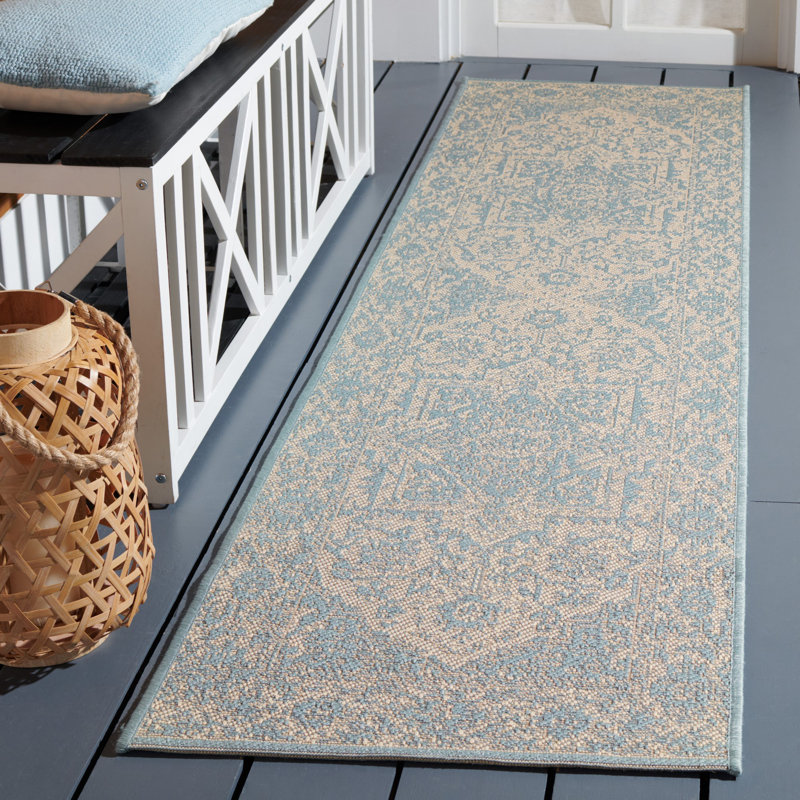 Donivin Performance Oriental Indoor/Outdoor Area Rug, Runner 2'2" x 8'