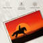 Silhouette de cowboy Lelar Sunset-108880422