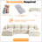 Boneless 129.8" U Shape Sectional Sofa Comfy Cloud Couch With Ottomans-627763173