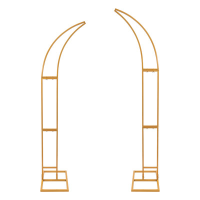 2 PCS Curved Steel Wedding Arched Stand Bracket Backdrops & Signs