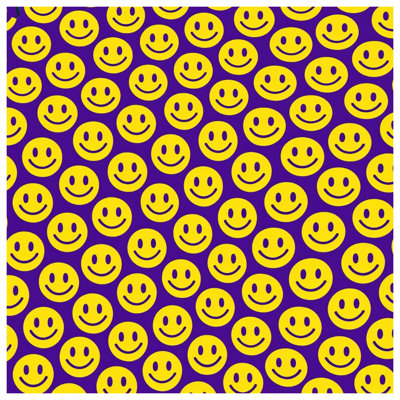 Édredon jaune à visage souriant