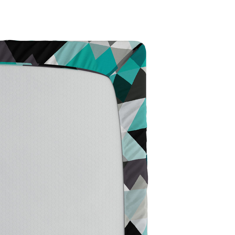 Microfiber Geometric Fitted Sheet, Full Fitted Sheet