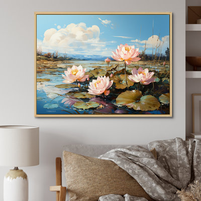 «By The Lake Lotus», impression sur toile