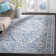 Attalia Oriental Handmade Tufted Navy/Light Gray Area Rug