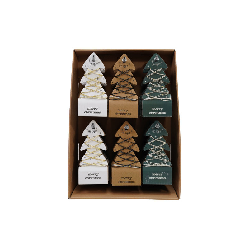 Led String Lights On Tree Shaped Paper Card
