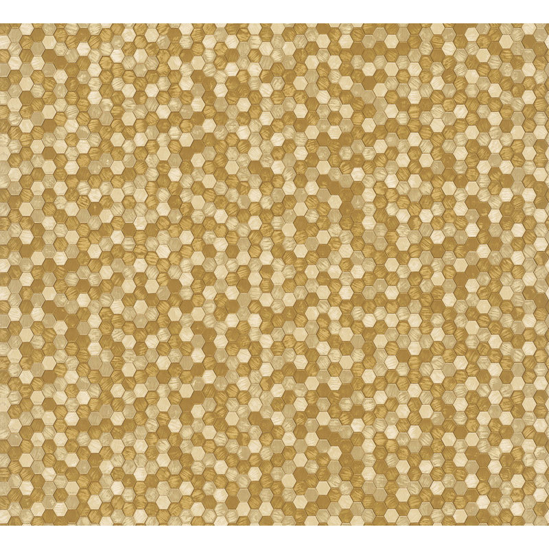 Galerie Fashion Icon Tile optics Wallpaper, Gold