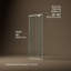 Porte de douche pivotante H 76 po avec verre épais 5/16 po-115312546