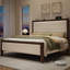 Lit plateforme en bois massif avec tête de lit tapissier, beige-133709656-133709658