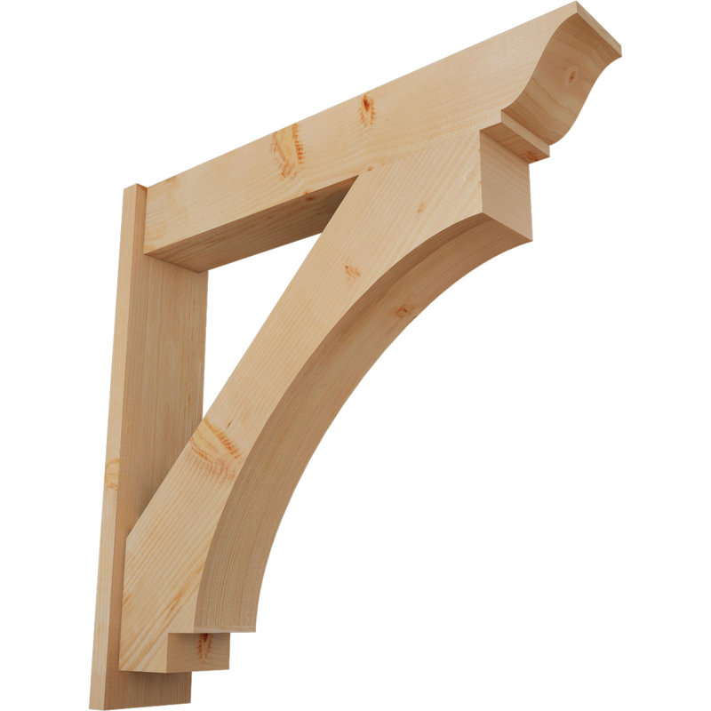 Persienne impériale traditionnelle, P 38 po x H 38 po, Sapin Douglas de 7 1/2 po (lisse)