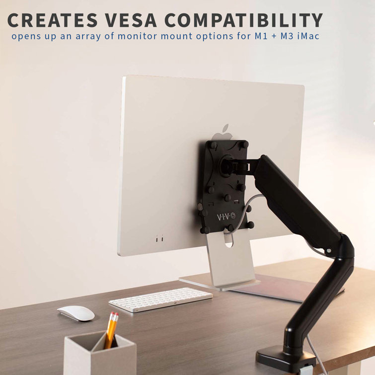 VIVO Black Adapter VESA Bracket Kit and Wall Mount for Monitor, Stand  Attachment