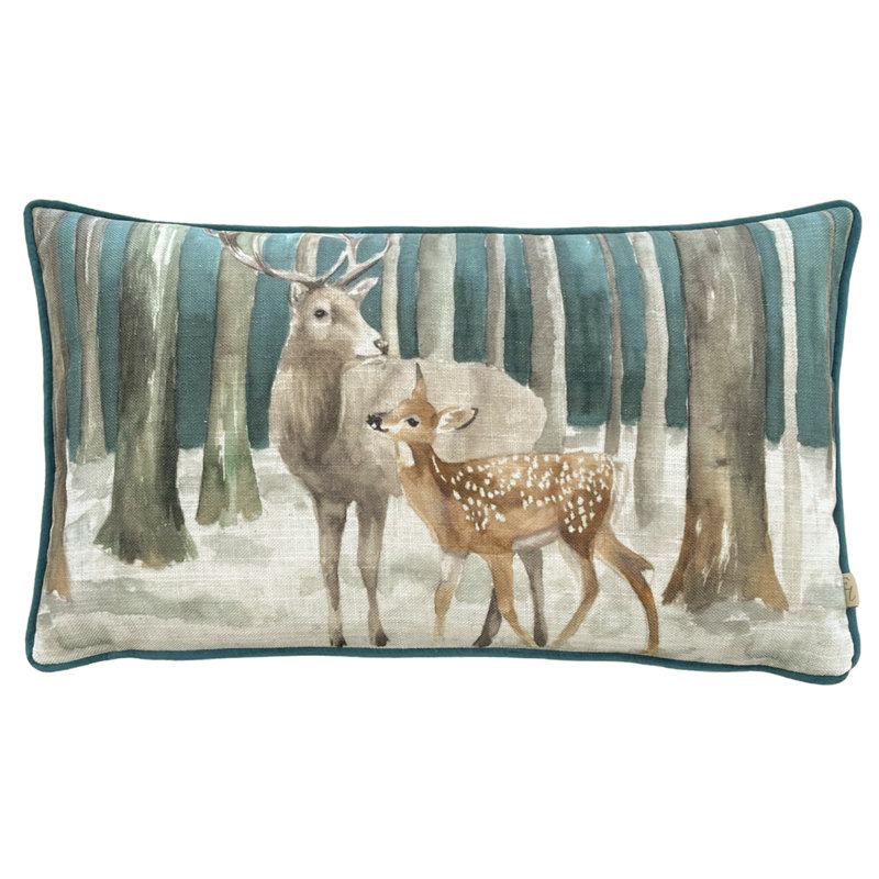 Stag Scene Rectangular Lumbar Cushion