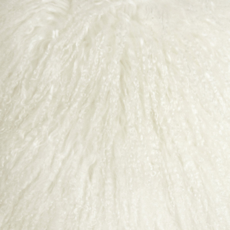 Wool Reversible Throw Pillow, Snow White, Polyfill Insert