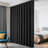 100" X 84" Blackout Ceiling Track Curtain Panel, Soundproof Room Divider With Hooks For Privacy Separation, Black