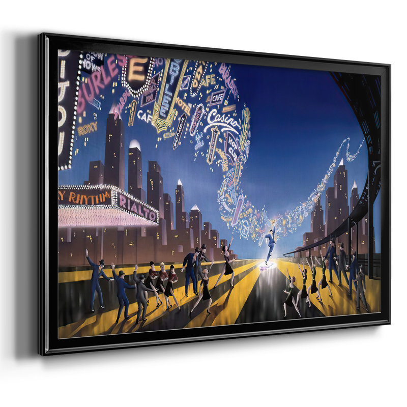 Symphonie néon, Noir, H 18 po x l 26 po x P 1,5 po