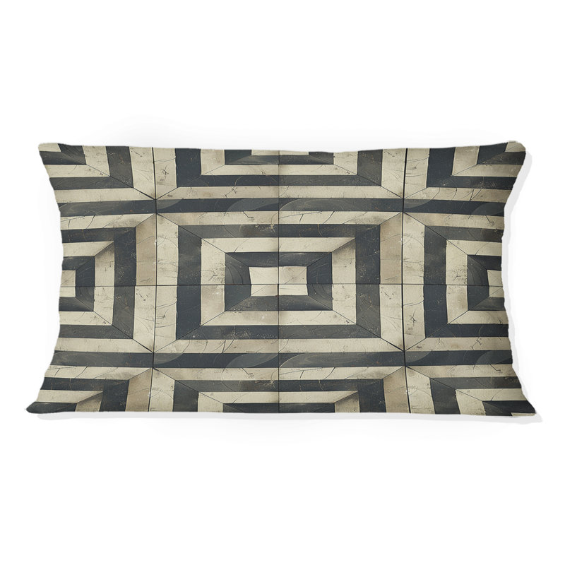 Coussin lombaire noir Mid-Century Dream I - Mid-Century
