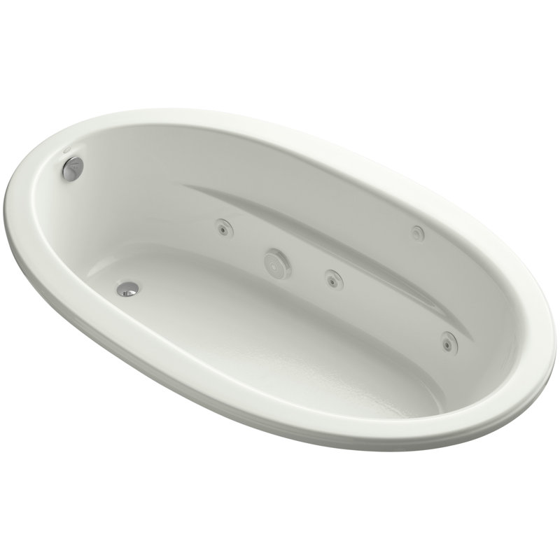 Sunward 72" x 42" Whirlpool Acrylic Bathtub, Dune