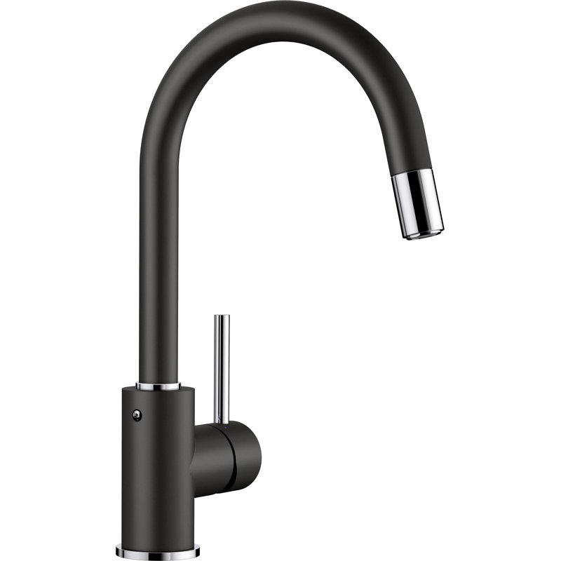 Mida Pull Out Faucet Single Lever Monobloc Tap, Anthracite