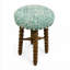 Tabouret de bar rembourré avec structure en bois d'acacia massif Spindle-1096485391-1096485390