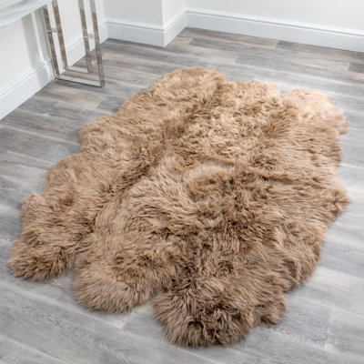 Oliveri Solid Colour Sheepskin Area Rug