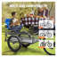 Remorque porte-vélos robuste avec roues de 20 po - Chariot de chariot pliable en acier, capacité de 275 lb, attelage universel pour le transport extérieur