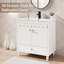 Base de meuble-lavabo autoportant 30 po seulement, lavabo non inclus, rebord ondulé décoratif-108213523