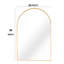 Miroir mural 24 po x 36 po en métal doré pour salle de bain, verre trempé, alliage rouille-1247107696