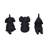 Minimalist Resin Yoga Elephant Figurines Objects for Home Decor - Decorative Sculptures Statue for Decorations on Living Room - Set of 3, 6",6",5"-92644652