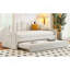 Lit de jour simple rembourré avec couchette, canapé-lit en velours avec ports de chargement USB, aucun sommier nécessaire-131427839