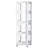 4 All Rotating Bookshelf With 360 Wheels, New Style White, Arc-Shaped Corners, Space Design, Simple Installation & Spacious Easy To Up-123378912