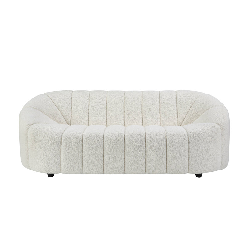 Osmash White Teddy Sherpa Sofa