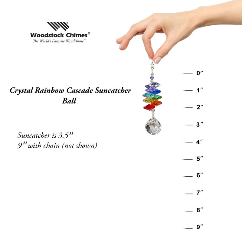 Boule de cristal cascade arc-en-ciel