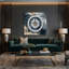 Art mural sur toile bleu-1423039928