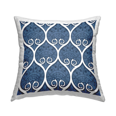 Damask Outdoor Throw Pillow