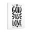 «God Is Love Christian», reproduction d'art murale prête à être accrochée-855393835