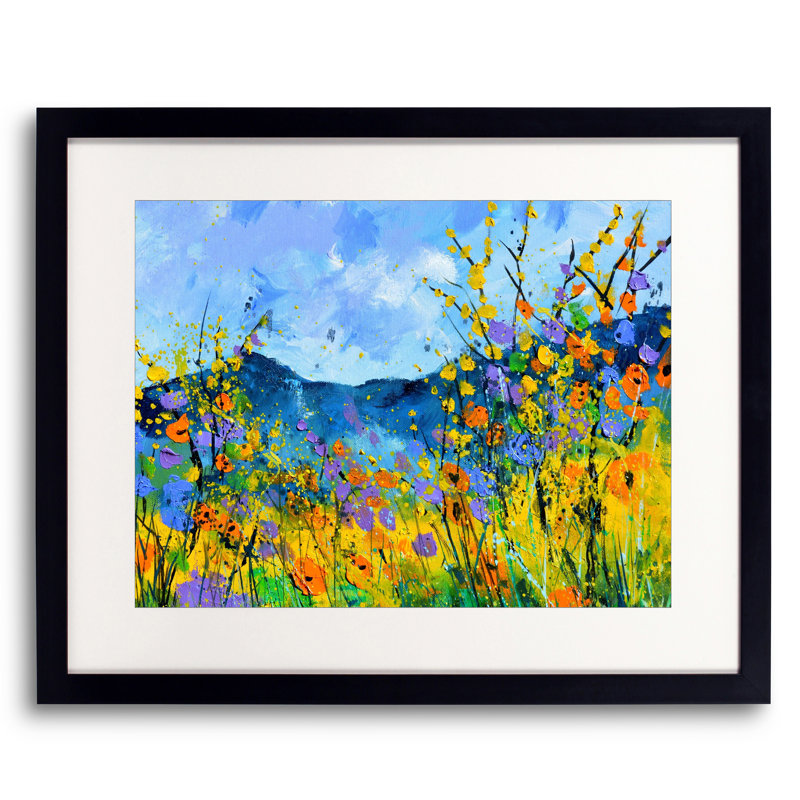 Summer Flowers 1 Print by Pol Ledent, Black Framed Paper, 16" H x 20" W
