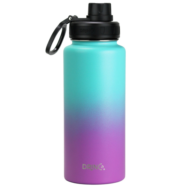 Bouteille d'eau en acier inoxydable Sport 32 oz, Ombre fuchsia bleu sarcelle