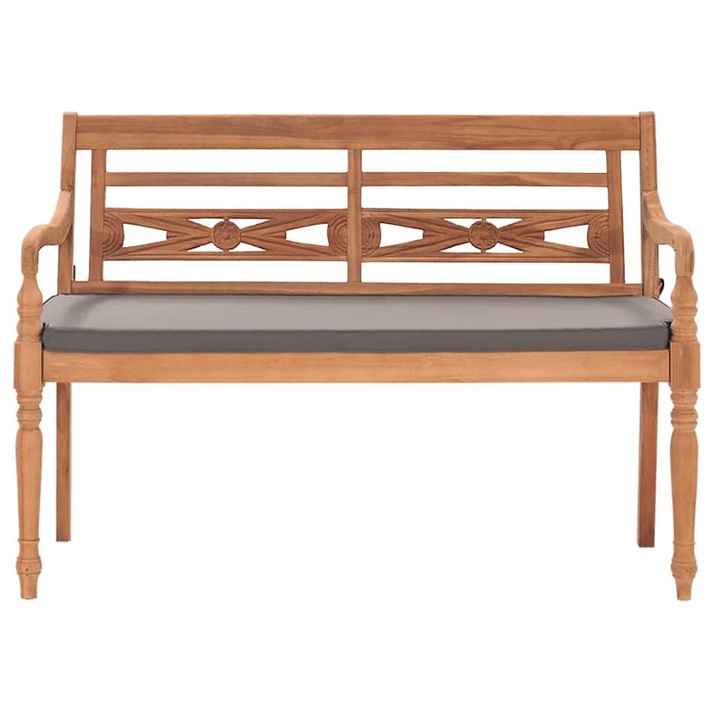Banc de jardin en teck Orenthal, Gris foncé