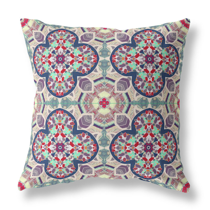 Insert de coussin géométrique réversible, Mauve