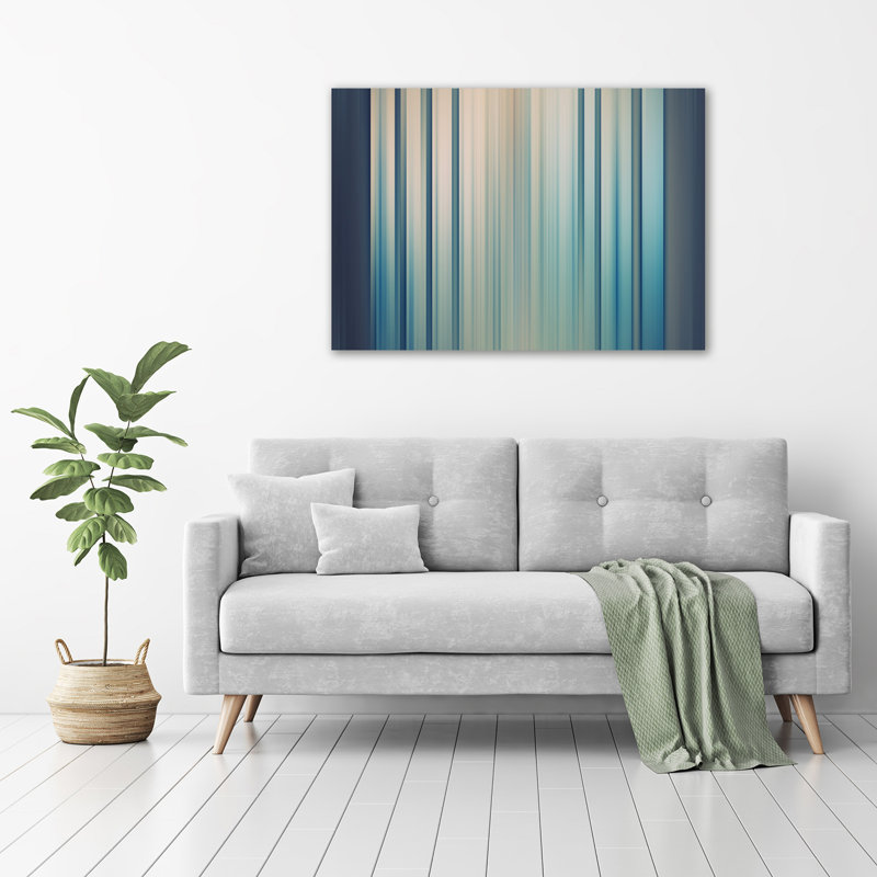 Blue Stripes - Wrapped Canvas Print
