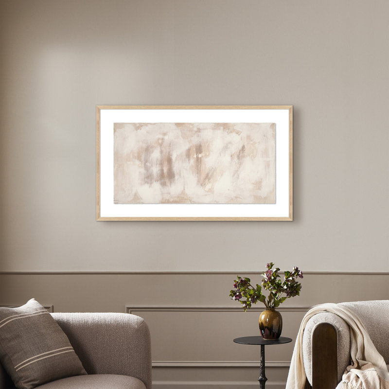 Facade Painting by Jess Engle, White Oak Framed, 23.5" H x 40" W